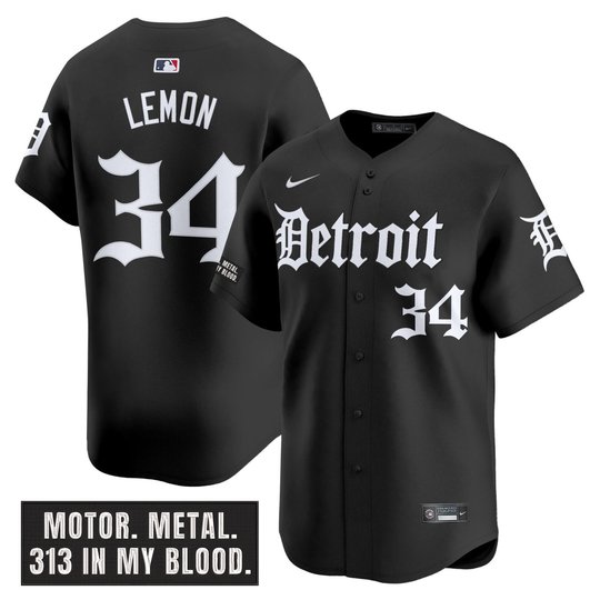 Men's Detroit Tigers 'Motor Gothic Edition' Vapor Premier Limited Jersey - All Stitched