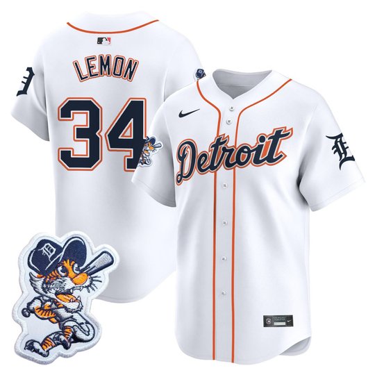 Men's Detroit Tigers Paws Patch Vapor Premier Limited Jersey - All Stitched