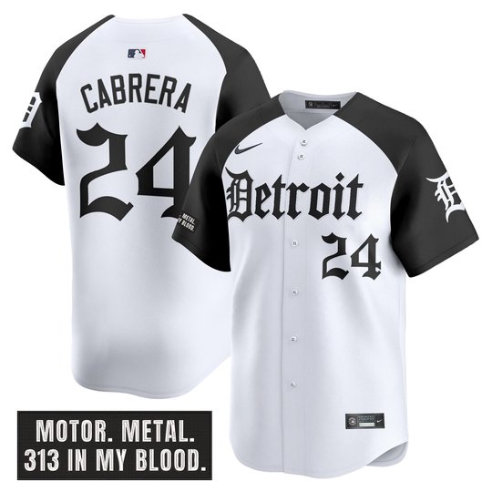 Men's Detroit Tigers 'Motor Gothic Edition' Vapor Premier Limited Jersey - All Stitched