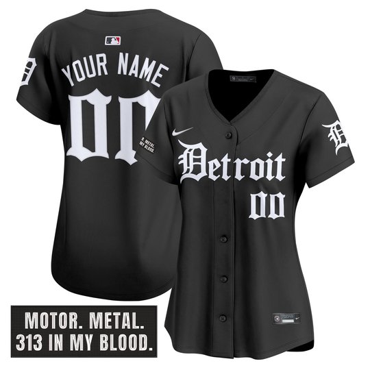 Detroit Tigers 'Motor Gothic Edition' Vapor Premier Limited Custom Jersey - All Stitched