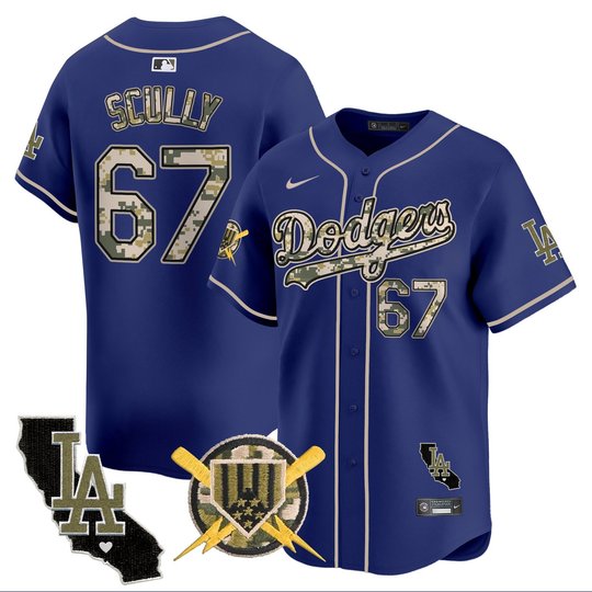 Men's Dodgers Armed Forces Day Vapor Premier Limited Jersey - All Stitched