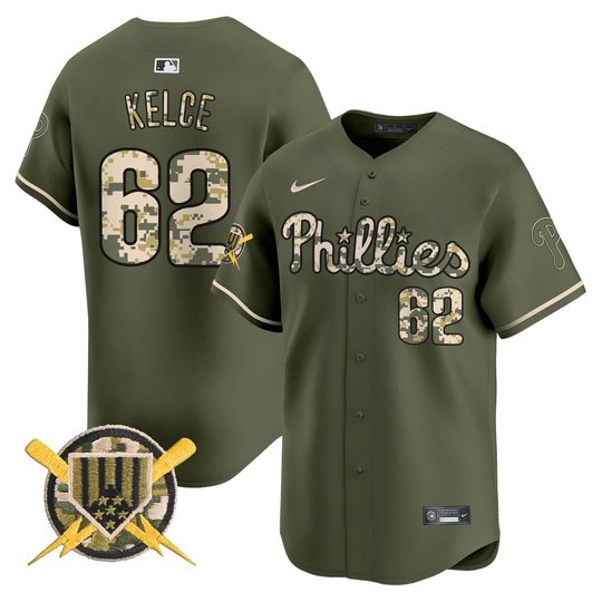 Men's Phillies Armed Forces Day Vapor Premier Limited Jersey - All Stitched