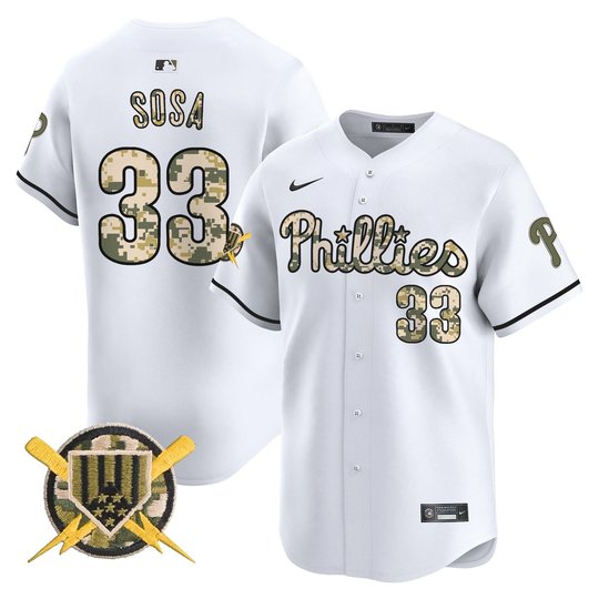 Men's Phillies Armed Forces Day Vapor Premier Limited Jersey - All Stitched