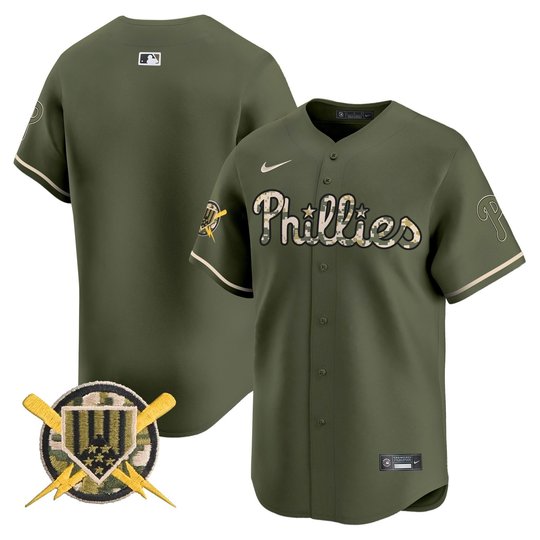 Men's Phillies Armed Forces Day Vapor Premier Limited Jersey - All Stitched