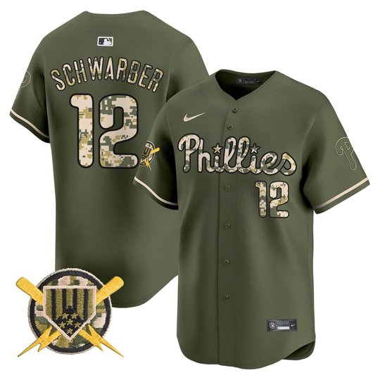 Men's Phillies Armed Forces Day Vapor Premier Limited Jersey - All Stitched