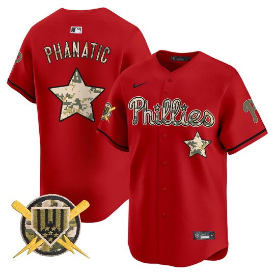 Men's Phillies Armed Forces Day Vapor Premier Limited Jersey - All Stitched