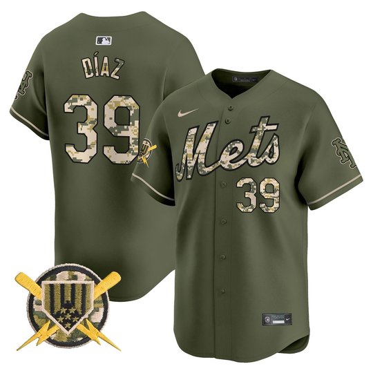 Men's Mets Armed Forces Day Vapor Premier Limited Jersey - All Stitched