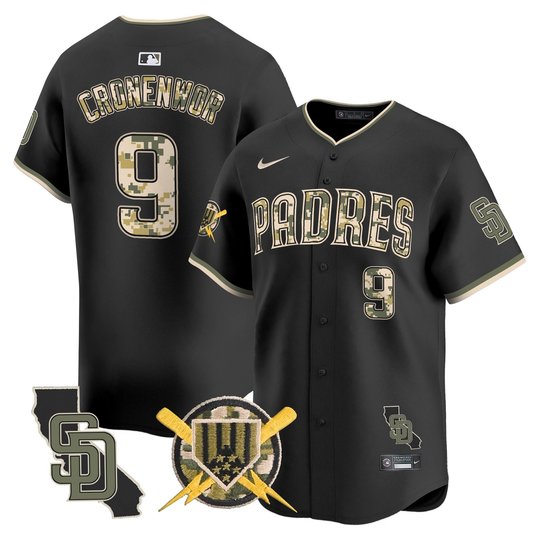 Men's Padres Armed Forces Day Vapor Premier Limited Jersey - All Stitched