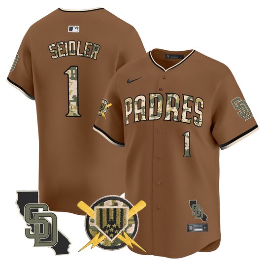 Men's Padres Armed Forces Day Vapor Premier Limited Jersey - All Stitched