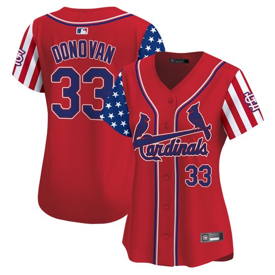 Women's St. Louis Cardinals 2025 Independence Day Vapor Premier Limited Jersey V2 - All Stitched