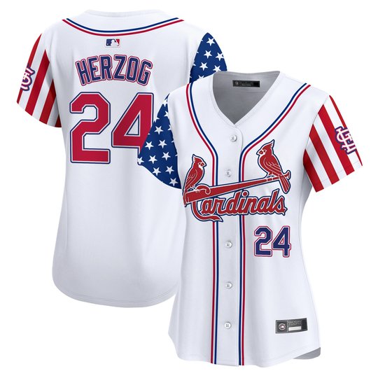 Women's St. Louis Cardinals 2025 Independence Day Vapor Premier Limited Jersey V2 - All Stitched