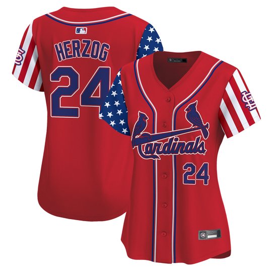 Women's St. Louis Cardinals 2025 Independence Day Vapor Premier Limited Jersey V2 - All Stitched
