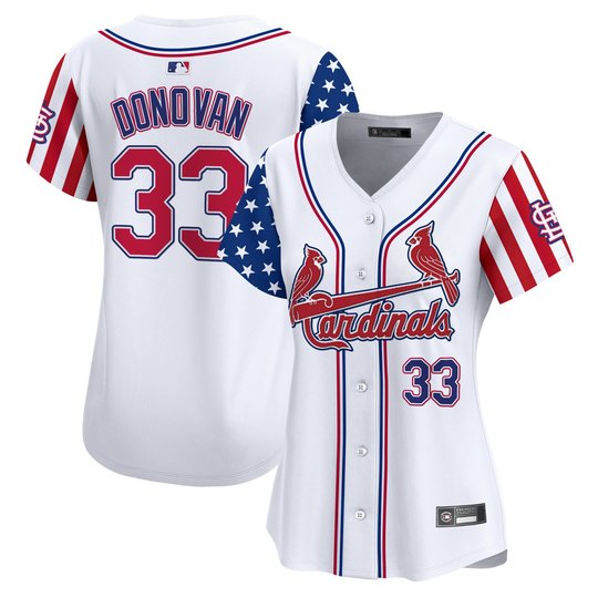 Women's St. Louis Cardinals 2025 Independence Day Vapor Premier Limited Jersey V2 - All Stitched