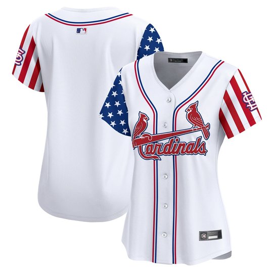 Women's St. Louis Cardinals 2025 Independence Day Vapor Premier Limited Jersey V2 - All Stitched