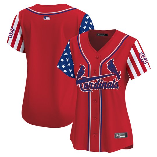 Women's St. Louis Cardinals 2025 Independence Day Vapor Premier Limited Jersey V2 - All Stitched