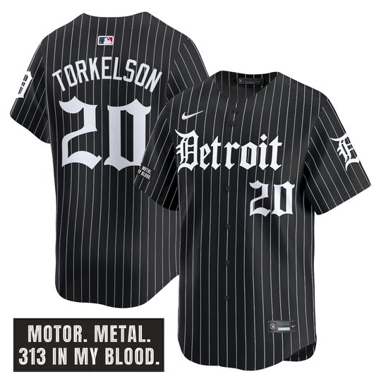 Men's Detroit Tigers 'Motor Gothic Edition' Vapor Premier Limited Jersey - All Stitched