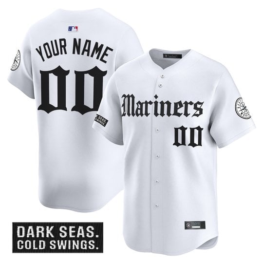 Seattle Mariners 'Deep Sea Gothic Edition' Vapor Premier Limited Custom Jersey V2 - All Stitched
