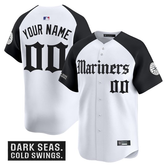 Seattle Mariners 'Deep Sea Gothic Edition' Vapor Premier Limited Custom Jersey V2 - All Stitched