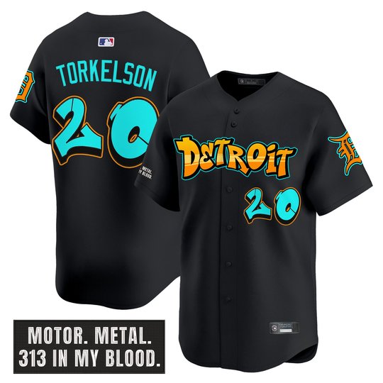 Men's Detroit Tigers 'Graffiti Motor City Edition' Vapor Premier Limited Jersey - All Stitched