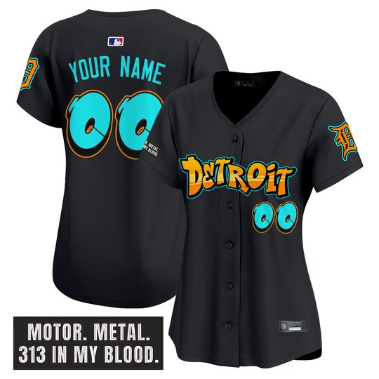 Detroit Tigers 'Graffiti Motor City Edition' Vapor Premier Limited Custom Jersey - All Stitched