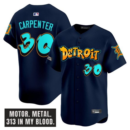 Men's Detroit Tigers 'Graffiti Motor City Edition' Vapor Premier Limited Jersey - All Stitched