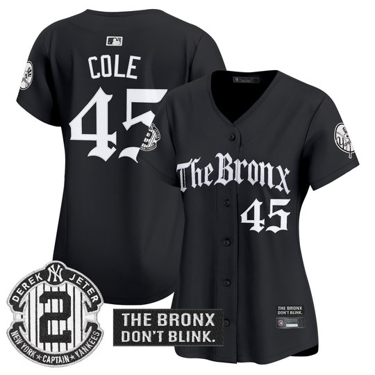 Women's Yankees 'The Bronx - Gothic Ink Drop Edition' Vapor Premier Limited Jersey - All Stitched