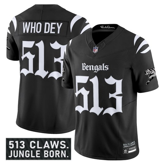 Men's Cincinnati Bengals 'Gothic Jungle Shadows Edition' Vapor Limited Jersey - All Stitched