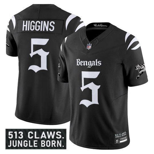 Men's Cincinnati Bengals 'Gothic Jungle Shadows Edition' Vapor Limited Jersey - All Stitched