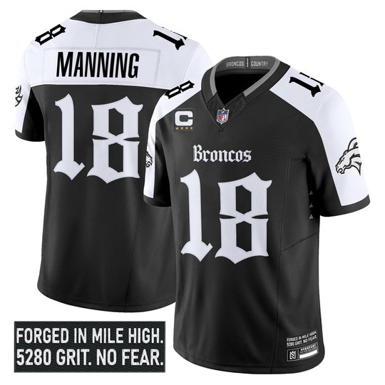 Men's Denver Broncos 'Gothic Mile High Shadows Edition' Vapor Limited Jersey - All Stitched
