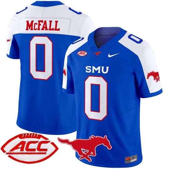 Men's SMU Mustangs 2025 Vapor Limited Jersey - All Stitched