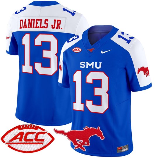 Men's SMU Mustangs 2025 Vapor Limited Jersey - All Stitched