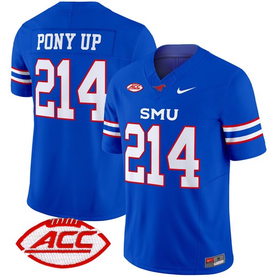 Men's SMU Mustangs 2025 Vapor Limited Jersey - All Stitched