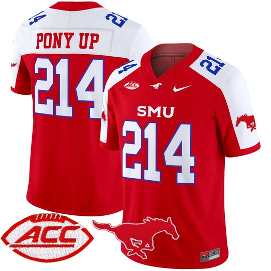Men's SMU Mustangs 2025 Vapor Limited Jersey - All Stitched