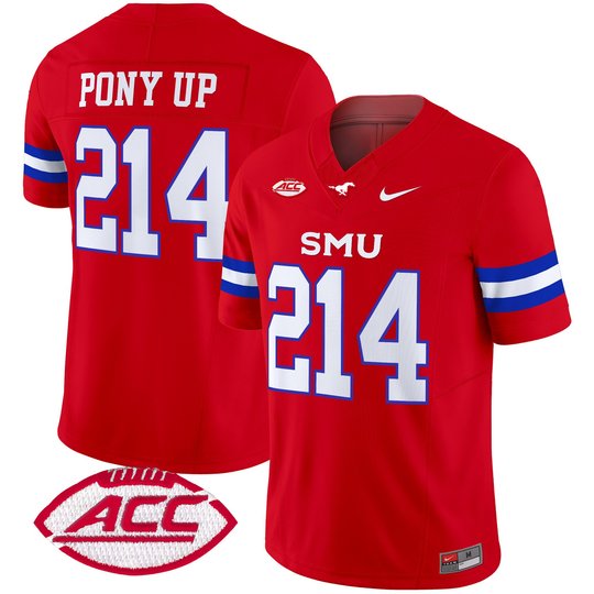 Men's SMU Mustangs 2025 Vapor Limited Jersey - All Stitched