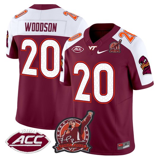 Men's Virginia Tech Hokies Coach Frank Beamer Patch 2025 Vapor Limited Jersey - All Stitched