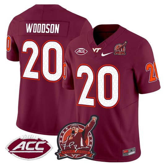 Men's Virginia Tech Hokies Coach Frank Beamer Patch 2025 Vapor Limited Jersey - All Stitched