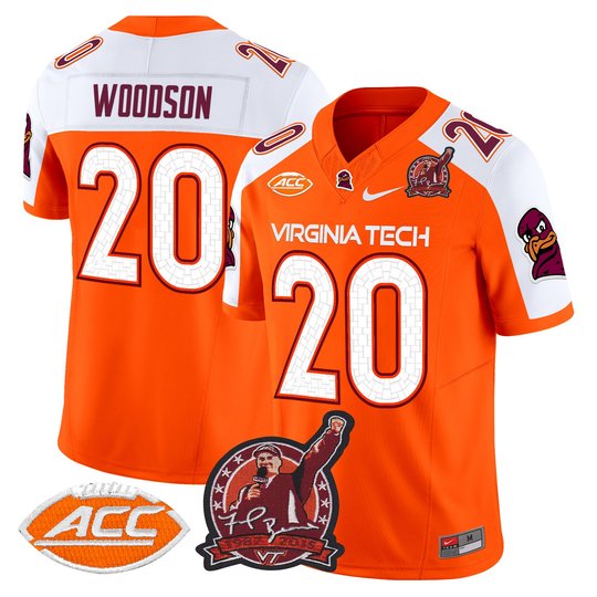 Men's Virginia Tech Hokies Coach Frank Beamer Patch 2025 Vapor Limited Jersey - All Stitched