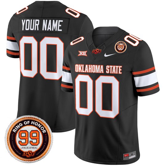 Oklahoma State Cowboys 2025 Vapor Limited Custom Jersey - Leslie O'neal Patch - All Stitched