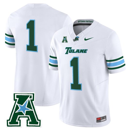 Men's Tulane Green Wave 2025 Vapor Limited Jersey - All Stitched