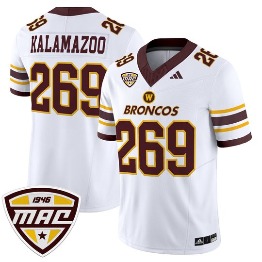 Men’s Western Michigan Broncos 2025 Vapor Limited Jersey - All stitched