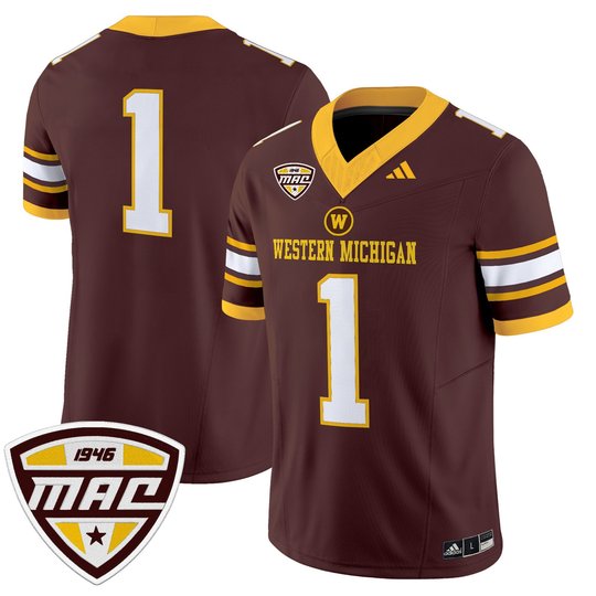 Men’s Western Michigan Broncos 2025 Vapor Limited Jersey - All stitched