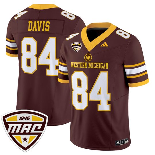 Men’s Western Michigan Broncos 2025 Vapor Limited Jersey - All stitched