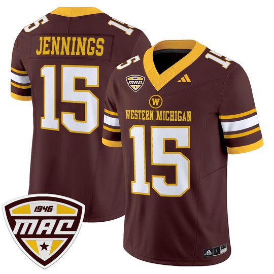Men’s Western Michigan Broncos 2025 Vapor Limited Jersey - All stitched