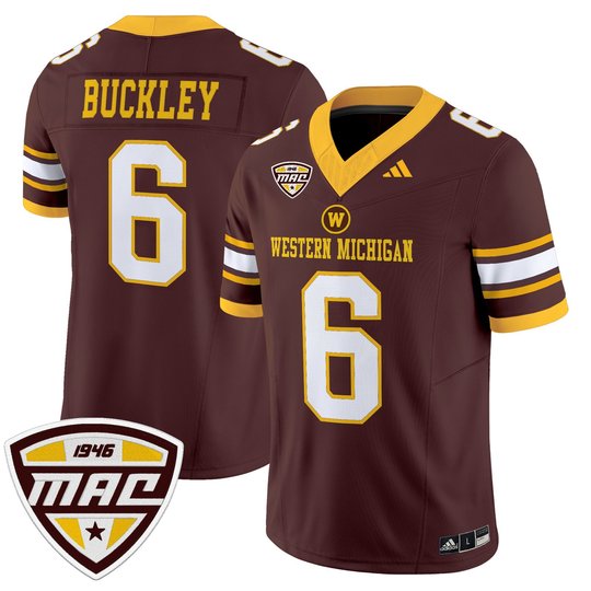 Men’s Western Michigan Broncos 2025 Vapor Limited Jersey - All stitched