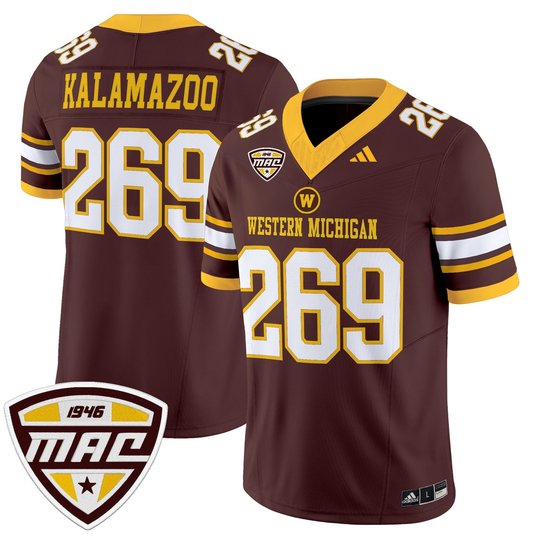Men’s Western Michigan Broncos 2025 Vapor Limited Jersey - All stitched