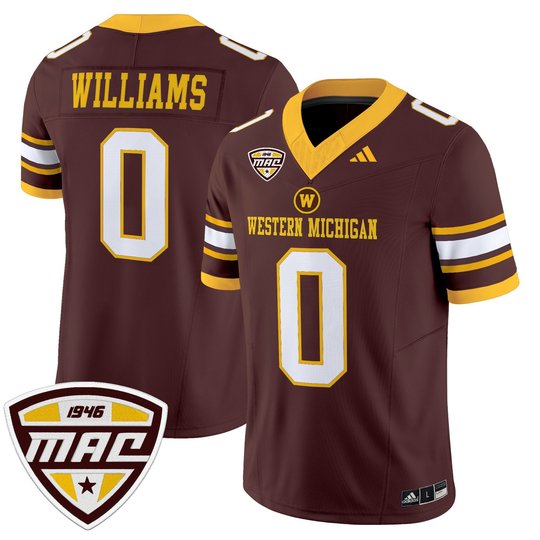 Men’s Western Michigan Broncos 2025 Vapor Limited Jersey - All stitched