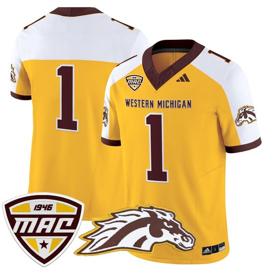 Men’s Western Michigan Broncos 2025 Vapor Limited Jersey - All stitched