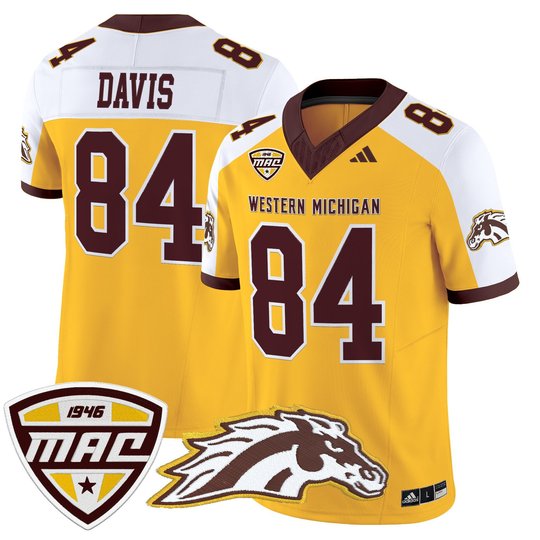 Men’s Western Michigan Broncos 2025 Vapor Limited Jersey - All stitched