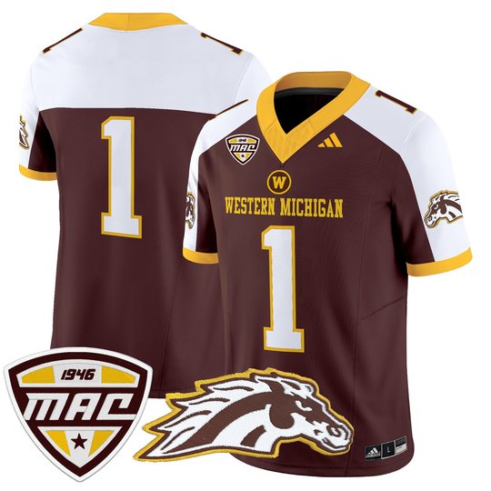 Men’s Western Michigan Broncos 2025 Vapor Limited Jersey - All stitched