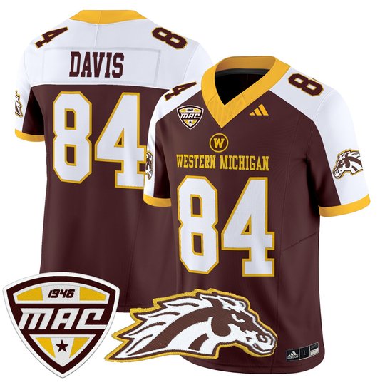 Men’s Western Michigan Broncos 2025 Vapor Limited Jersey - All stitched